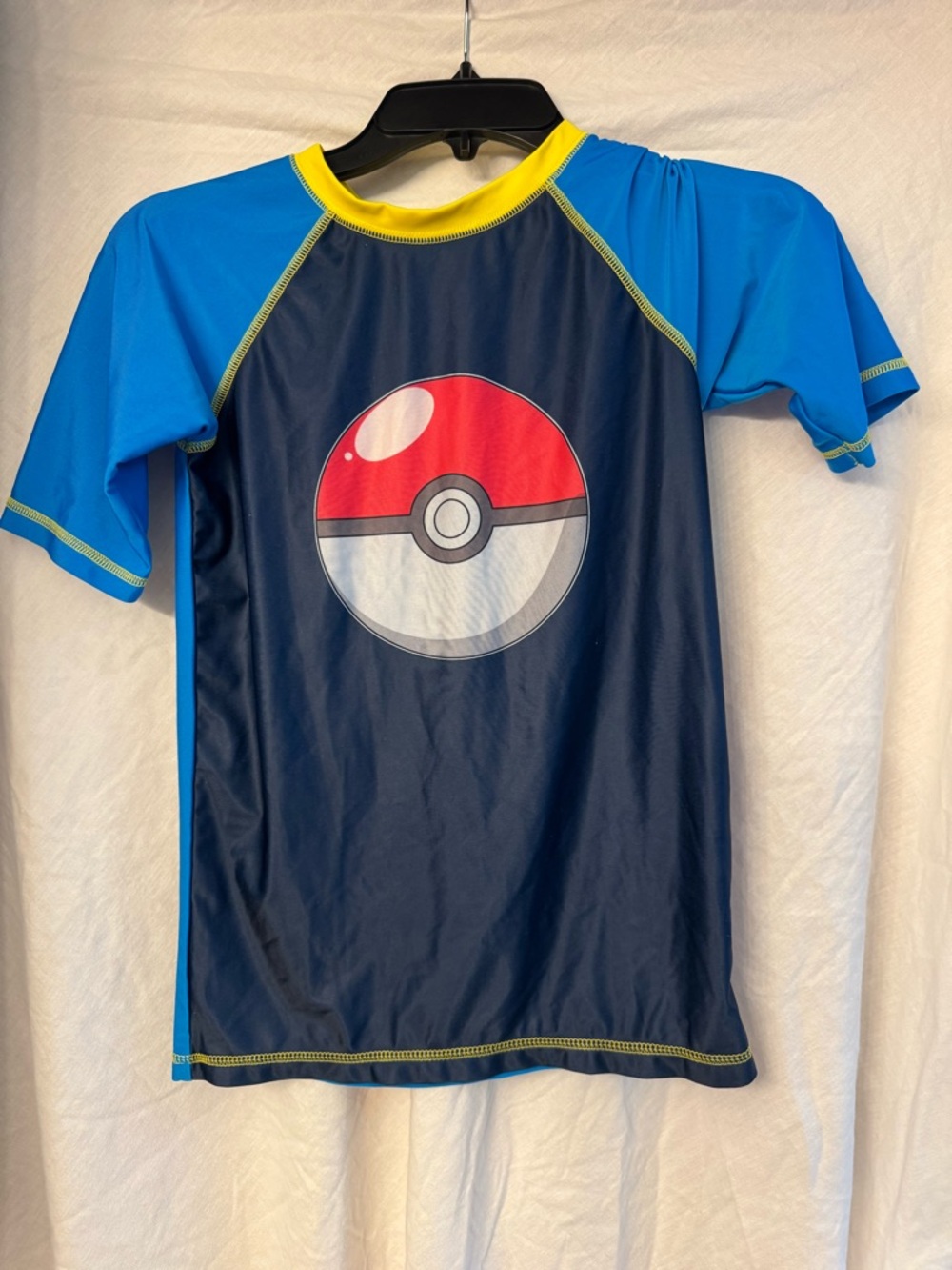 Pokemon Kids Navy & Bright Blue Rashguard with Pokeball